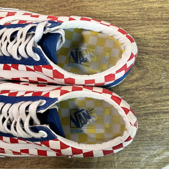 Vans Old Skool Pro Checkered Red White Blue Checkerboard Size 7.5 - Picture 11 of 12